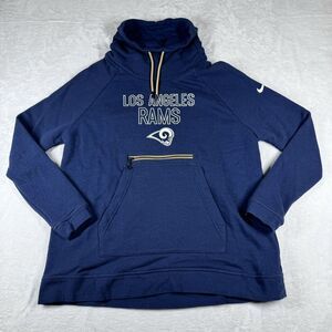 Nike NFL Womens Medium L.A. Rams Sweatshirt Cowl‎ Neck Blue Football